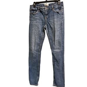 Aeropostale Women's Jeans Bayla Skinny Size 9/10 Long Cotton Blend Blue